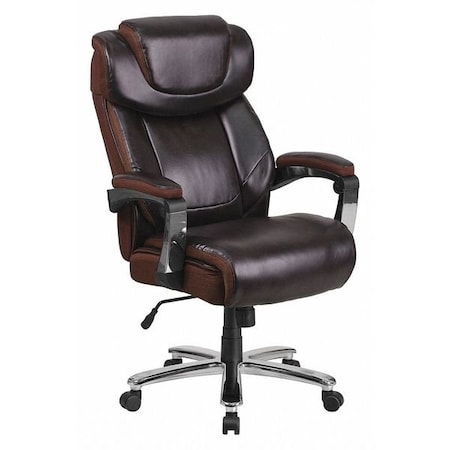 Flash Furniture Contemporary Office Chair, Brown Back, 30 in W 33" L 52" H, Padded GO-2223-BN-GG