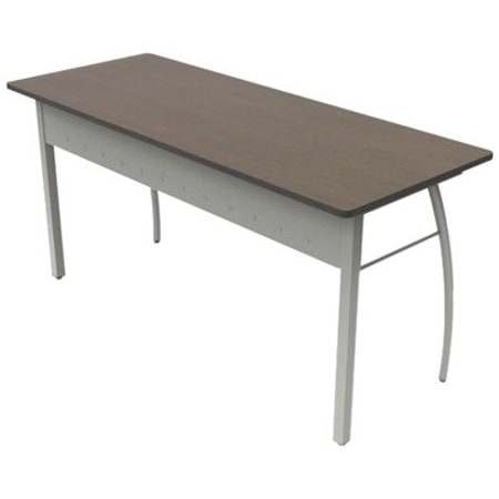 Linea Italia Rectangular Desk - 59-1/8W x 23-5/8D - Mocha - Trento Series TR742MOC