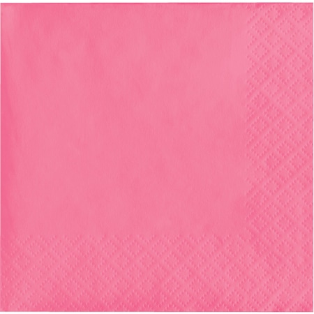 Touch Of Color Candy Pink Beverage Napkins, 5"x5", 600PK 803042B