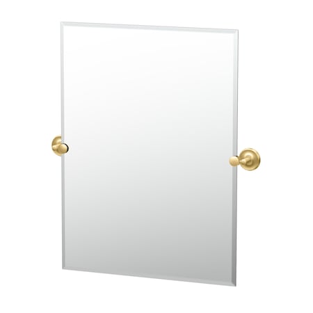 Gatco Designer II 31.5" Frameless Rectangle Mirror, Brushed Brass 5059S