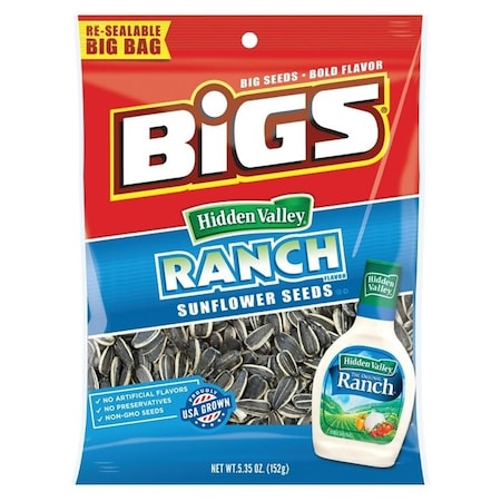 Bigs Hidden Valley Series TFL55005 Sunflower Seed, Zesty Ranch Flavor, 535 oz 500919