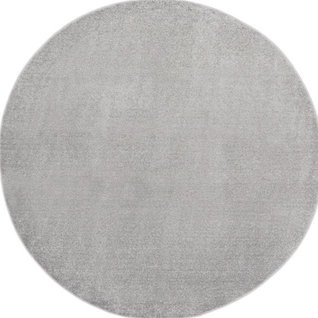 Homeroots 10' Gray And Silver Round Indoor Outdoor Area Rug 545485