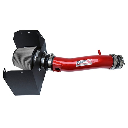 Hps Performance Air Intake Kit with Heat Shield, Red,  827-595R