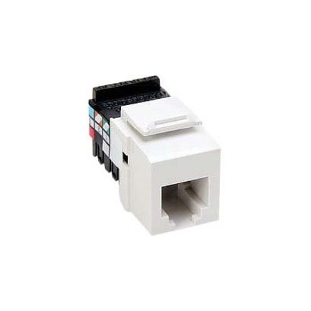 Leviton 1-Port Mod Jack 110 6W6P Utp, Usoc Quickport, White 41106-RW6