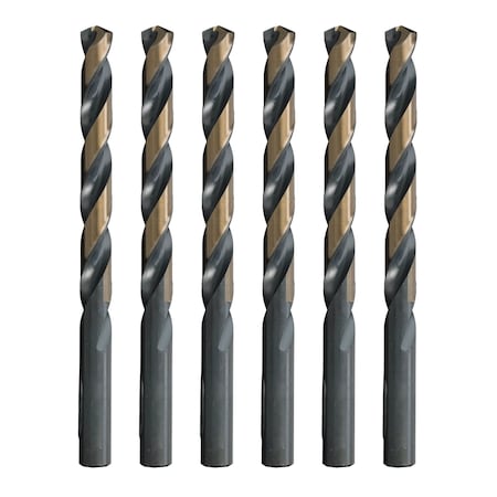 Zoro 13/32" Drill Bit, Heavy-Duty M2-Premium HSS Jobber Length Split Point Black/Gold Finish ZDB-01-13/32