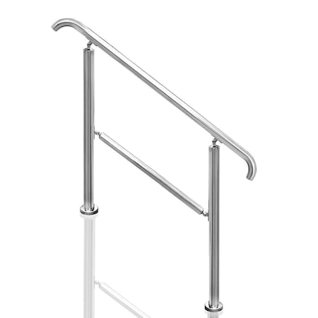 Green Arrow Equipment STP214120H Gen2 Step Above Handrail, Silver GR3585762