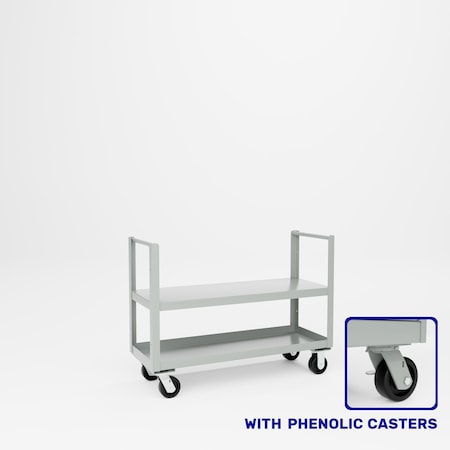 Pucel Double End Push Handle Truck, 18 in. W x 48 in. L x 36 in H, Red 18-TRE-48P