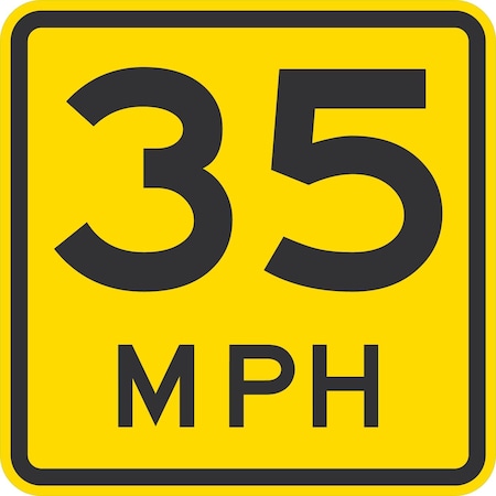 Lyle 35 MPH, 24x24, High Intensity Prismatic, Yellow G-13823-HI_24x24