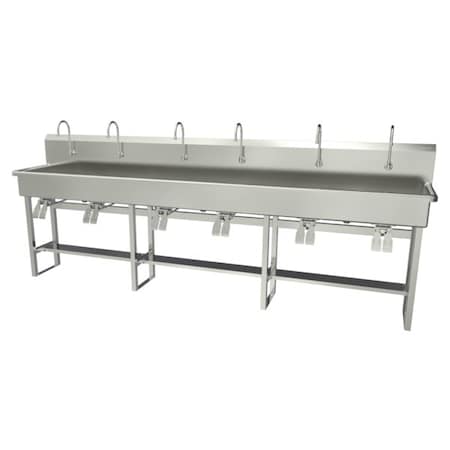 Sani-Lav Wash Station, 120"x20"x45", SS 512FK2.5