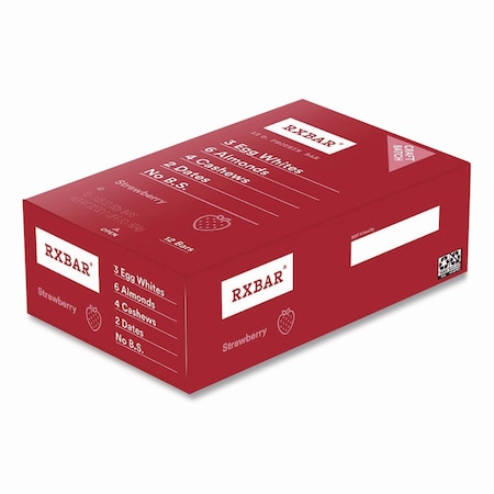 Rxbar Gluten-Free Strawberry Protein Bar, 1.83 oz Bar, 12PK KEE00580