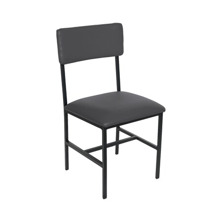 Bfm Seating Meghan Side Chair, Grade 4 Upholstered Seat & Back - Steel Frame - Sand Black Finish JS33CM2185-2185SB