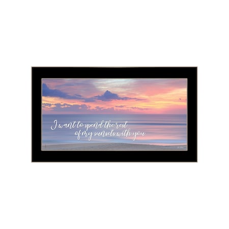 Homeroots Rest of My Sunsets Black Framed Print Wall Art 530002