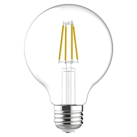 Ge Lamps 2.8 W, LED Bulb GU10, White, G25, 2700K Temp. Clear, Dimmable, PK2 LED3DFG25-C-2PK
