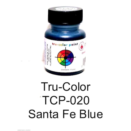 Tru-Color Paint 1 oz Santa Fe Paint Bottle, Blue TCP020