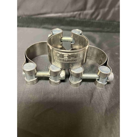 Helix Racing Products 1.44 To 1.58 Inch Diameter; Band Clamp; Stainless Steel; Single; With Hex Key Socket Bolt 212-2755