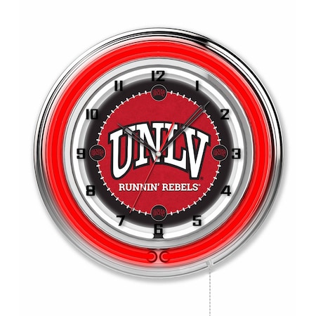 Holland Bar Stool Co University of Nevada Las Vegas Double Neon 19" Clock (UNLV) Clk19UNevLV