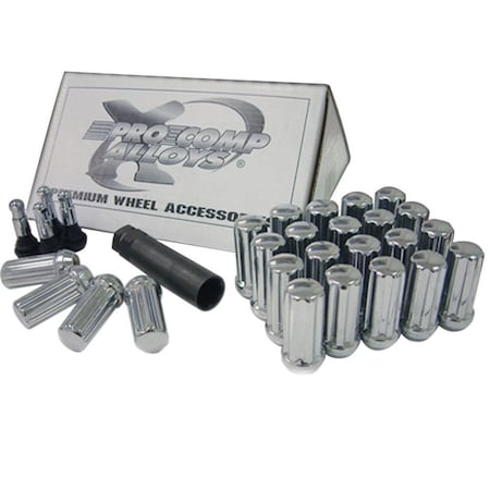 Procomp 12 x 1.5 in. Spline 6 Lug Nut Kit PXA11134