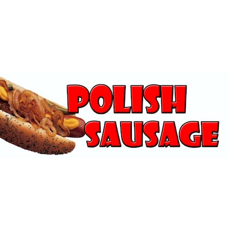 Signmission Polish Sausage, 12 Inch, Decal D-Polish Sausage