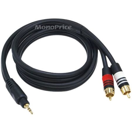 Monoprice A/V Cable, 3.5mm(M)/2 RCA(M), 3ft 5597