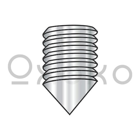 Oxoxo 4-40X3/16 Coarse Thread Socket Set Screw Cone Point Imported 18 8 Stainless Steel, 2500PK 604430
