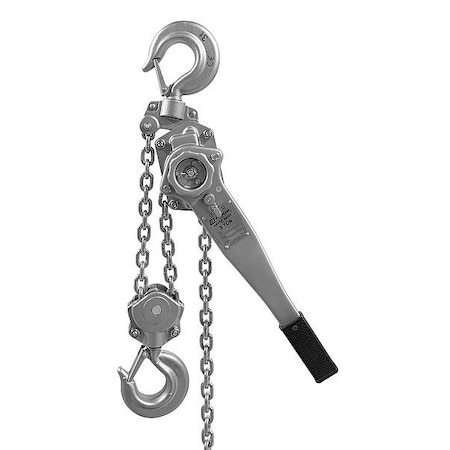 Oz Lifting Products Lever Chain Hoist, 15 ft Chain L, Silver OZSS300-15LH