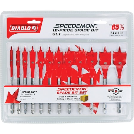 Diablo SPEEDemon Spade Bit Set, 12-Piece DSP2950-S12