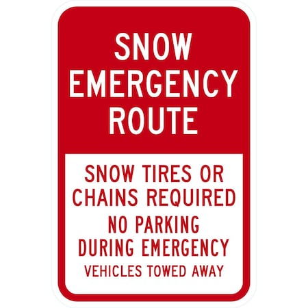 Lyle Snow Emergency Route Snow Tires Or Chains, 12x18, Engineer Grade, White G-3694-EG_12x18