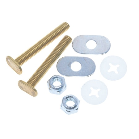 Do It Best 1/4'' Brass Toilet Bolt Set 443972