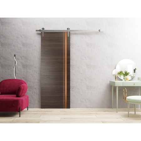 Sartodoors Sturdy Barn Door with Hardware Planum 1010 24x84 Solid Core Modern Interior PLANUM1010BD-S-CA-2484
