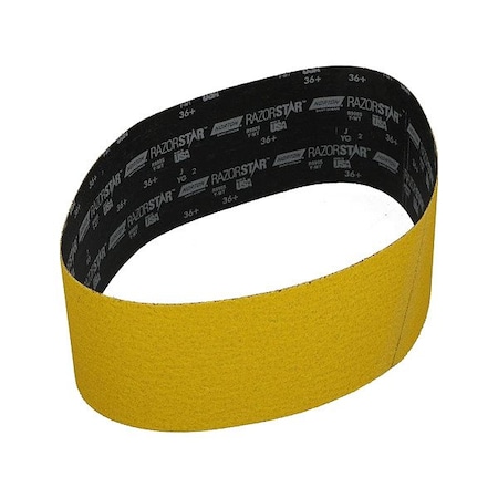 Norton Sanding Belt, Grit 36, 48" L, Yellow 66254430784