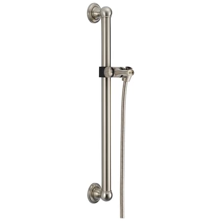 Delta Universal Showering Components Adjustable Slide Bar / Grab Bar Assembly In Stainless 56302-SS