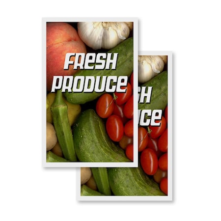 Signmission Fresh Produce, Vinyl Decals Only 24 Inch x 36 Inch, Vinyl Decal, 2PK DSB-2436-2PACK-Fresh Produce