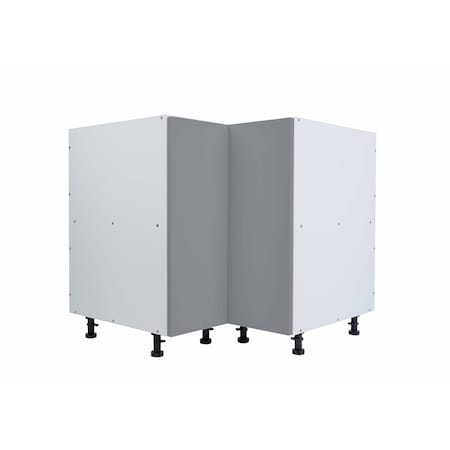 Cambridge Radiance 36inWx24inDx34.50inH Ready to Assemble Slab Corner Lazy Susan Kitchen Cabinet Matte Grey SA-BLZ36-MG-KIT