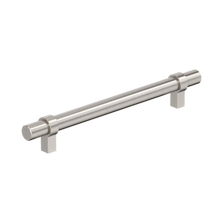 Amerock Central 6-5/16 inch (160mm) Center-to-Center Satin Nickel Cabinet Pull, 10PK 10VMP37163G10