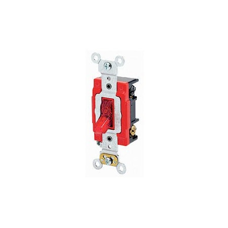 Leviton AC Quiet Switch, Red, 4.1 in H 1223-7PR