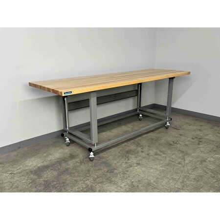 Stackbin Workbench, Mobile, Electric, Lift, Adj. M9636-2500-E-BG