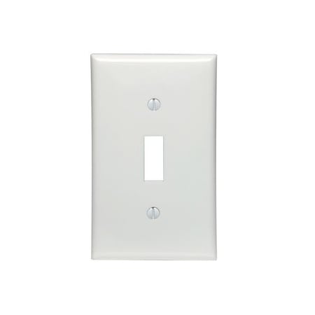 Leviton Switch Wallplate, Standard Size, Gang 1, White 80701-W
