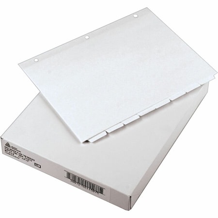 Avery Dennison Avery Recycled Write-On Tab Divider, 8.5"x11", 8 Tabs, 24 Sets, White/White 11507