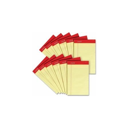 Universal 5 x 8" Canary Jr. Legal Economy Ruled Writing Pad, 50 Pg, 12PK UNV46200