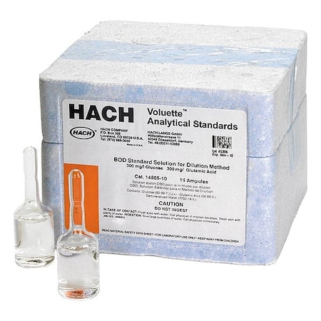 Hach BOD Standard Solution, 10 mL, Ampule, PK16 1486510