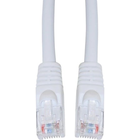 Cable Wholesale Cat5e White Copper Ethernet Patch Cable, Snagless/Molded Boot, POE Compliant, 14 foot 10X6-09114