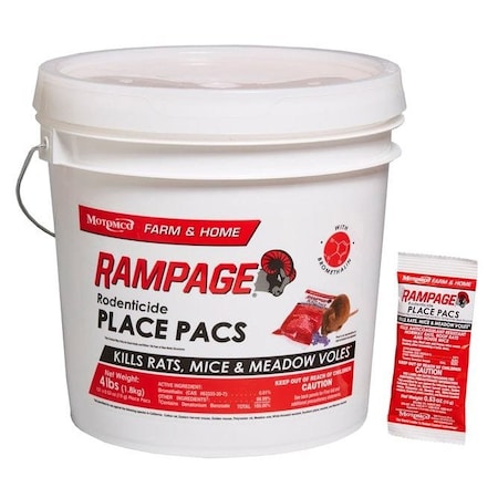 Motomco Rodent Bait, 121 x 15 gm Place Pacs 22121