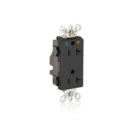 Leviton Hospital Grade Decora Receptacle, 20 Amp, 125 Volt MD830-IGE