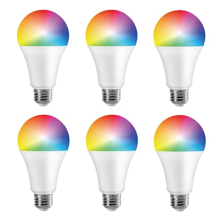 Infibrite A21 WiFi Smart LED Light Bulb, 12W 1100LM, Alexa/Google/SIRI, ETL and Energy Star, 6PK IB-008-1-12W-WH-6PK