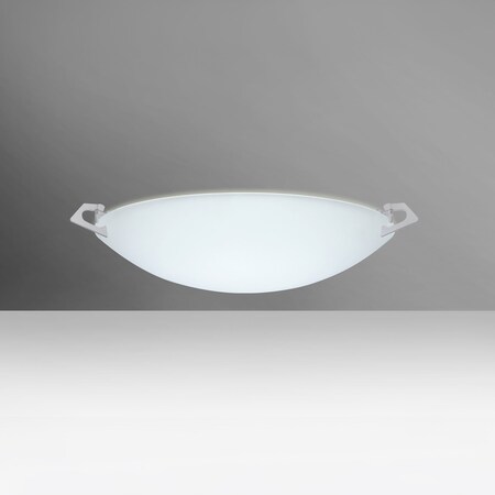 Besa Lighting Sonya 13 Ceiling, Satin Frost, Satin Nickel Clips, 1x100W Halogen 841725-SN