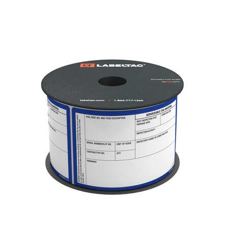 Labeltac Military Condition Tags 3in x 5in, 200 labels per roll Form, DD1576, Blue LT35MCT07