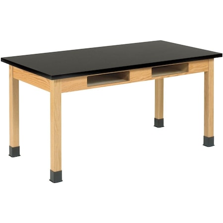 Diversified Spaces Compartment Table, Oak, Wood Frame, 60 in W, Oak C7146K30N