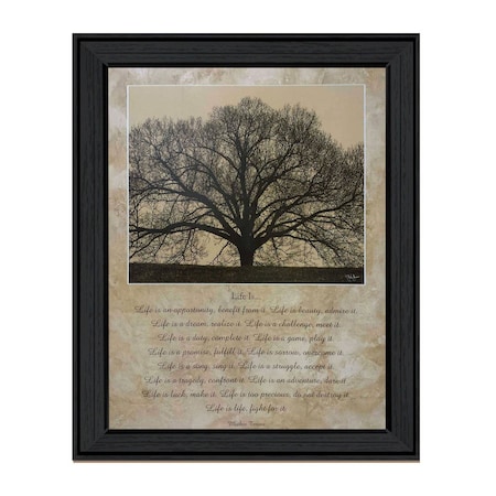 Homeroots Life Is 11 Black Framed Print Wall Art 407367