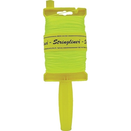 Stringliner Line Reel, 500 ft L Line, Fluorescent Yellow Line 11712