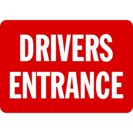 Lyle Drivers Entrance, 10x7, Non-Reflective, Red G-1799-ND_10x7